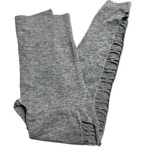VS PINK Cool & Comfy Leggings Gray Mid Rise Side Slit Cutout Women’s Large